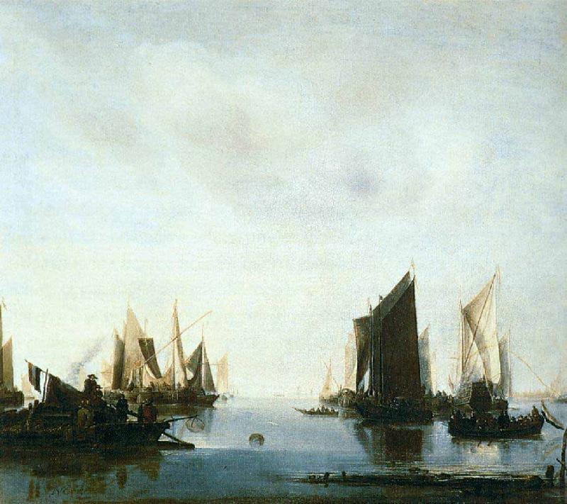 Jan van de Cappelle Seascape with Sailing Boats